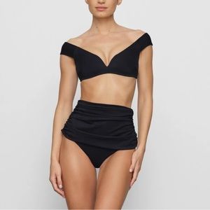 skims off the shoulder swim top